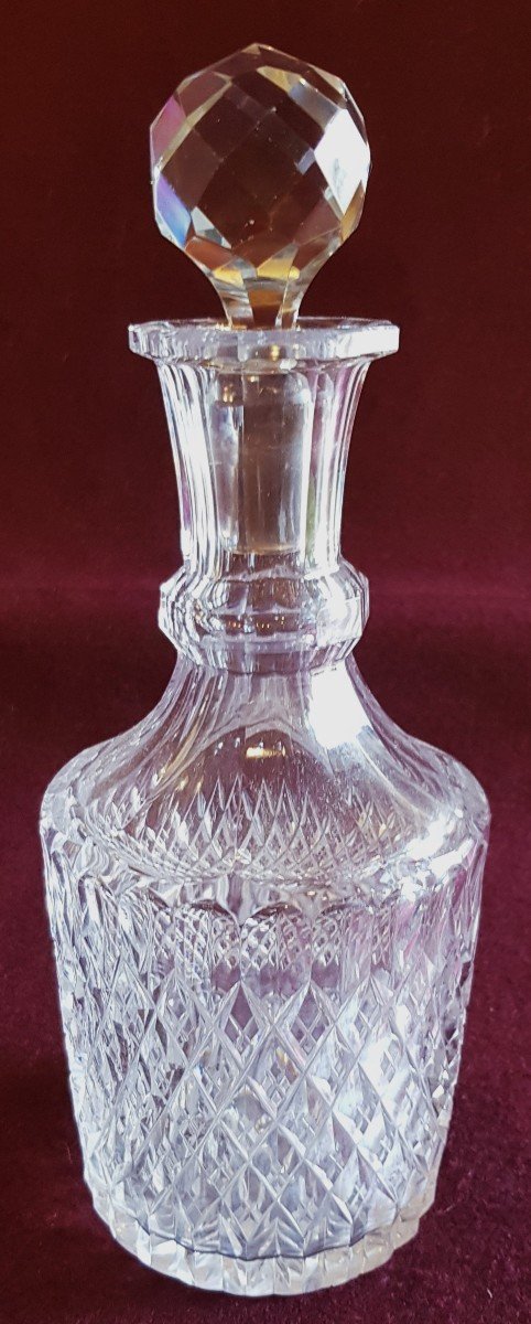 Proantic Carafe Ancienne En Cristal De Boh Me Taill