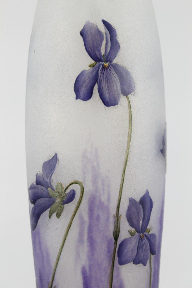 Proantic Vase Daum Nancy Violettes