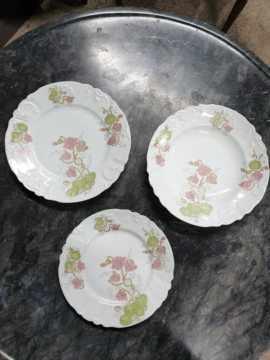 Proantic Service De Table En Porcelaine De Limoges Manufacture L On S