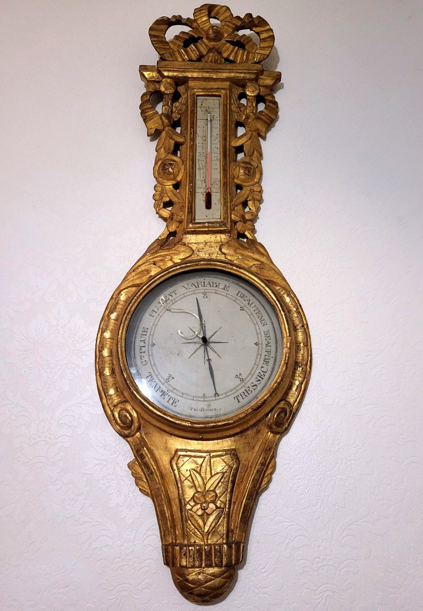 Proantic Th Century Golden Wood Barometer