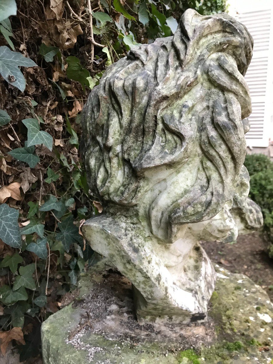 Proantic Bust Of A Man In Marble XXth