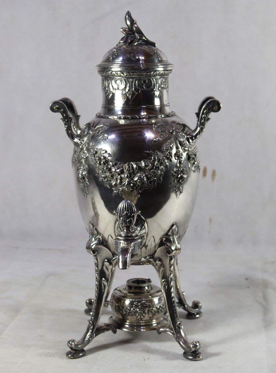 Proantic Maison Gallia Grand Samovar En M Tal Argent Vers