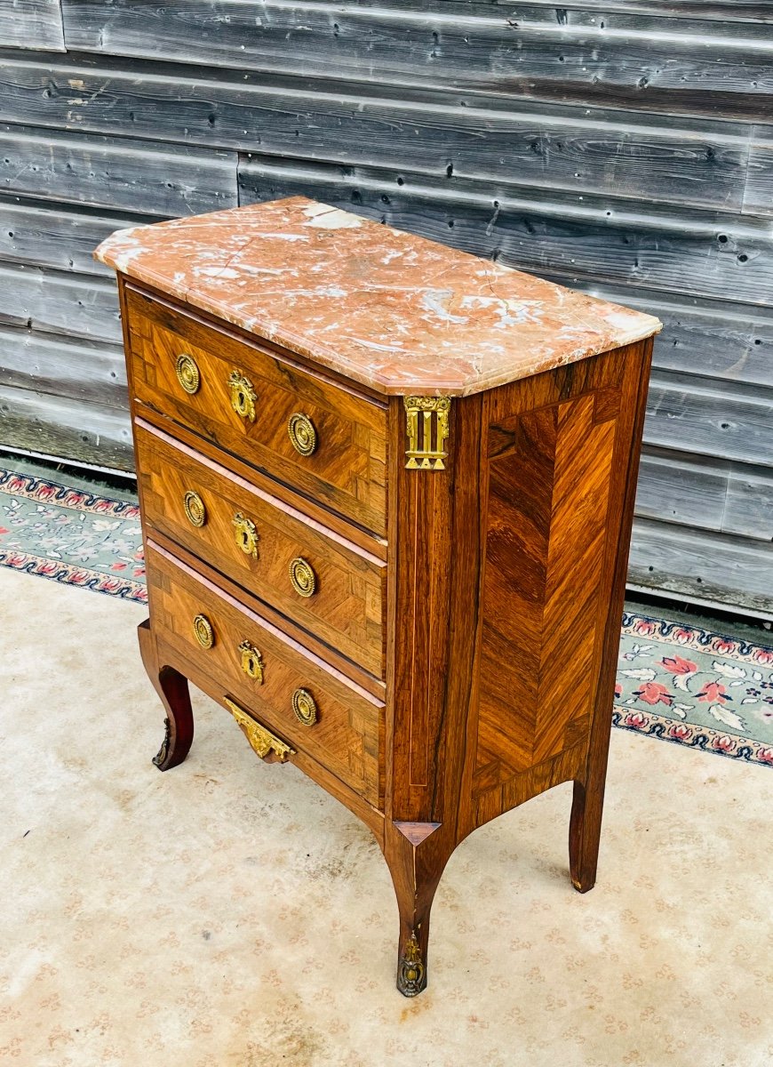 Proantic Petite Commode Dentre Deux En Marqueterie D Poque Napol On