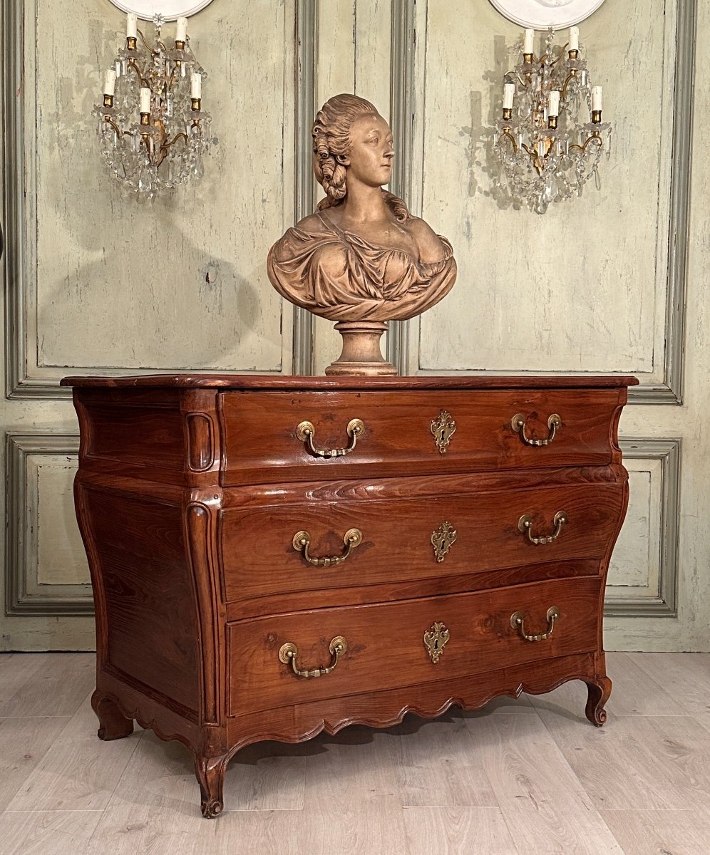 Proantic Commode Tombeau Travail De Port D Epoque Louis Xv Vers