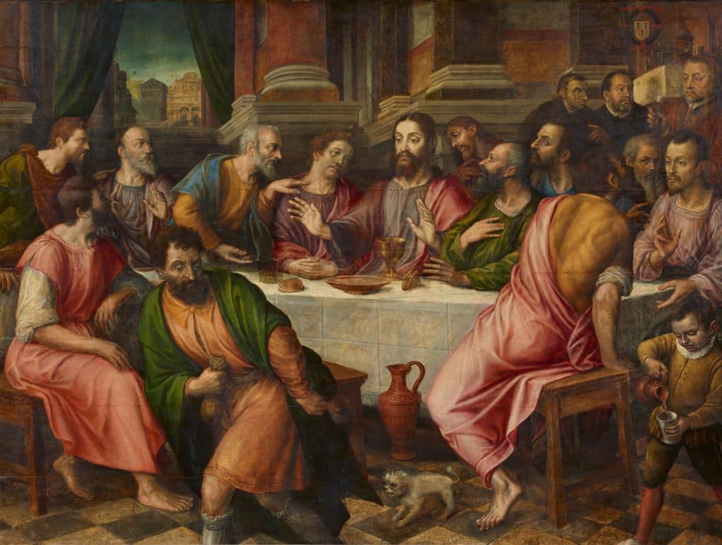 Oil on panel Last Supper by Michiel Coxcie (1499-1592) born and deceased in Mechelen. Sold by Lemperz auction house in 2023.