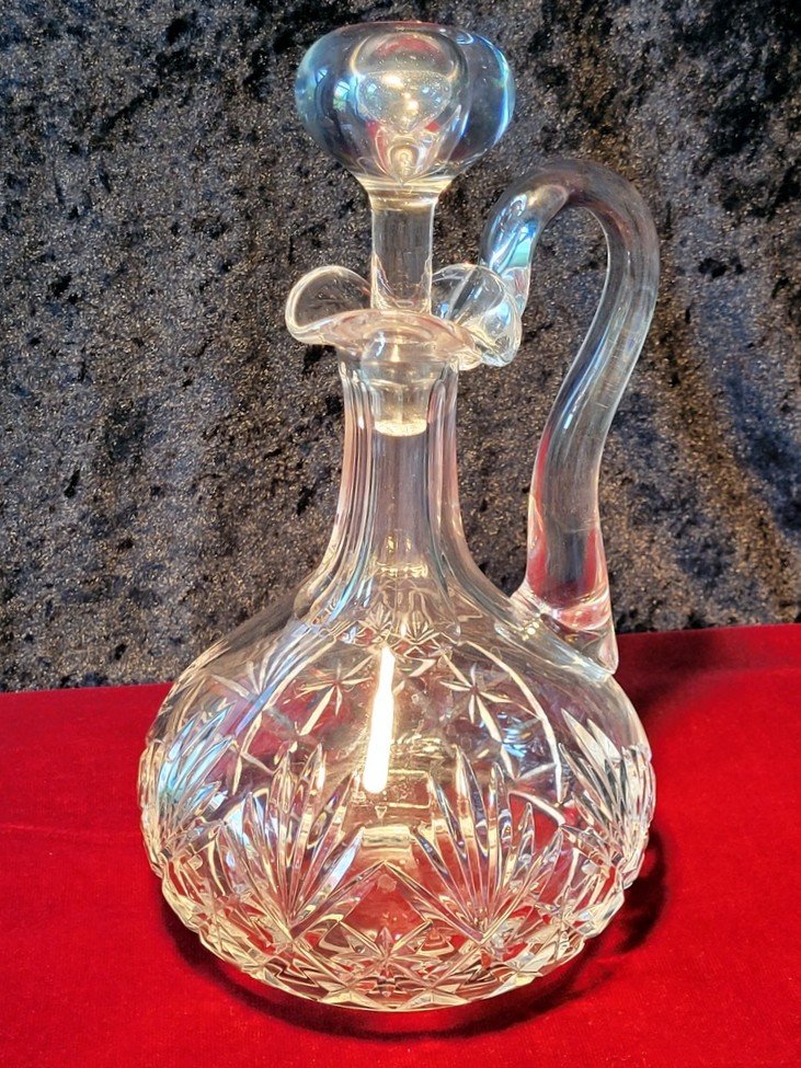 Proantic: Crystal Saint Louis Carafe And Pitcher In Cut Crystal, 20th