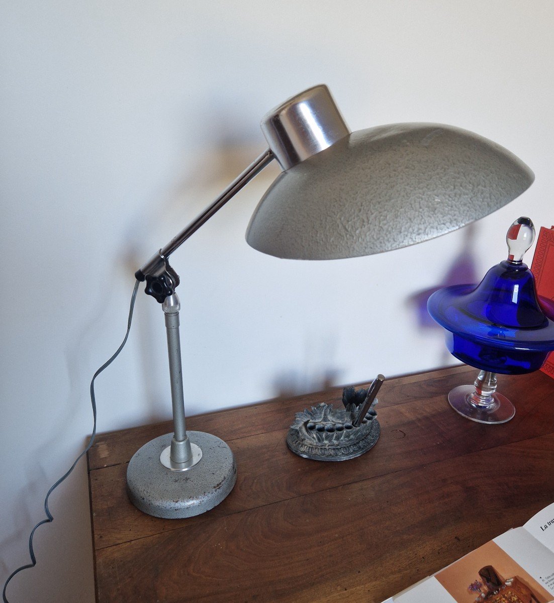 Lampe vintage atypique - brokepoque - atypical desk lamp.