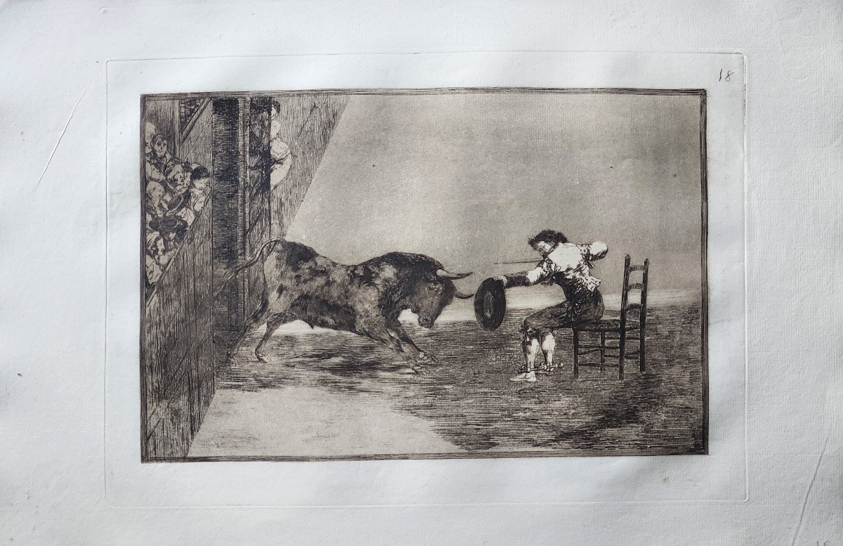 Goya Y Lucientes Francisco José De (1746-1828) Bullfighting. 24 Prints On 40 "loizelet"-photo-5