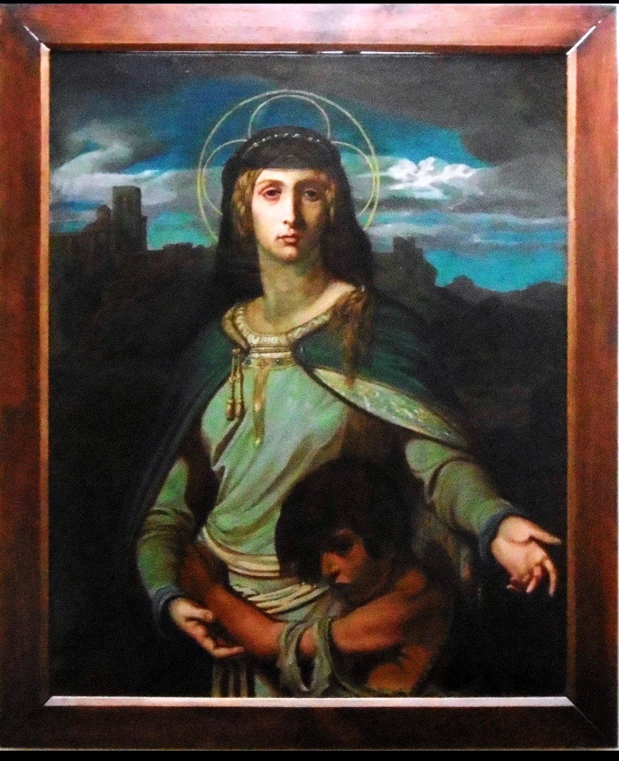 Tableau "sainte Monique" Par édouard Dumoulin (1898-1973), Peintre Français 