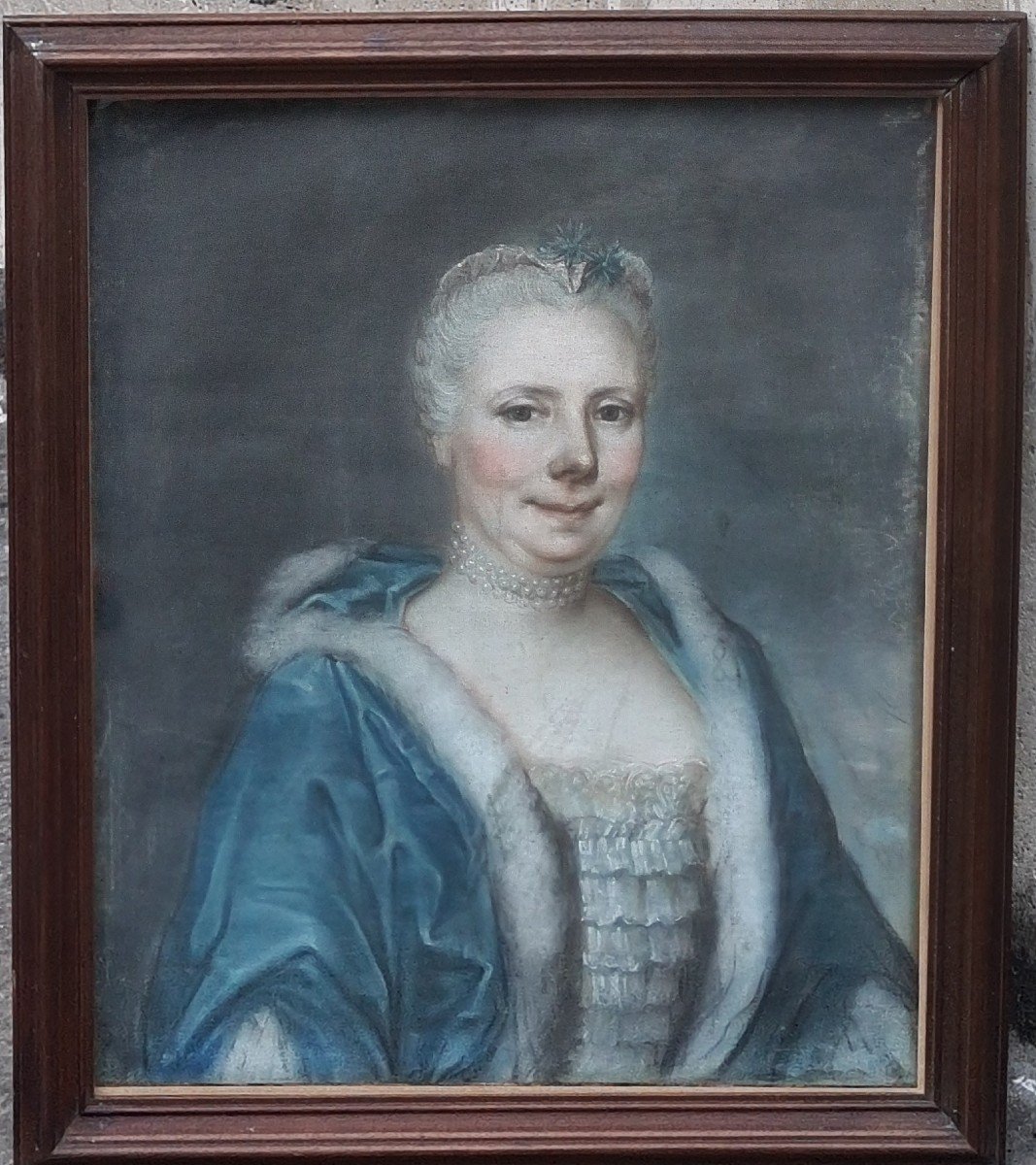 Portrait Pastel Elisabeth De La Roque-photo-2