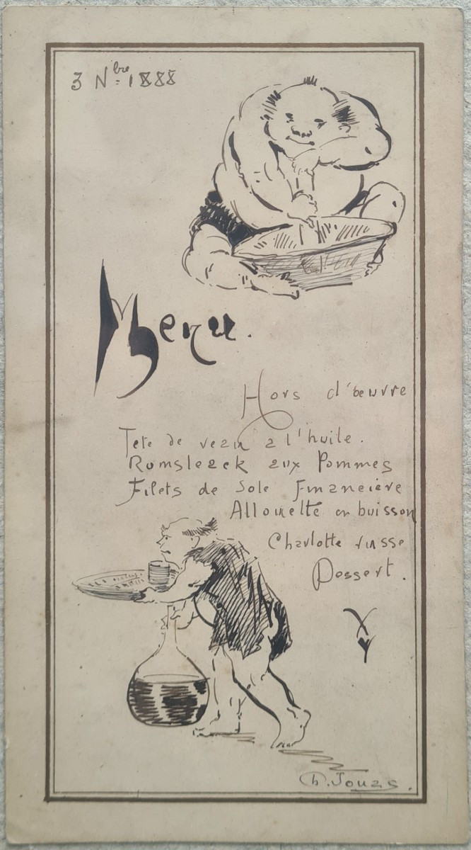 Charles Jouas Menu Japonisme