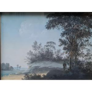 Pastel Paysage Directoire 