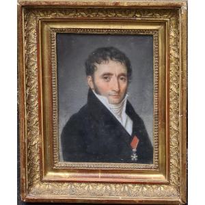 Portrait Pastel Empire Claude Langlois De Sézanne 