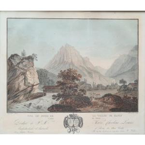 Obershali Engraving Mountain Switzerland