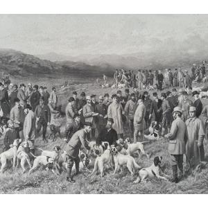 Dog Competition Engraving 