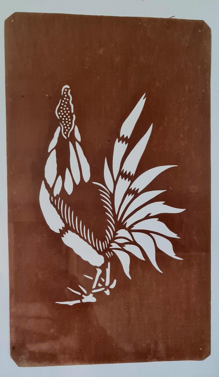 Original Katagami Japon XIX Eme