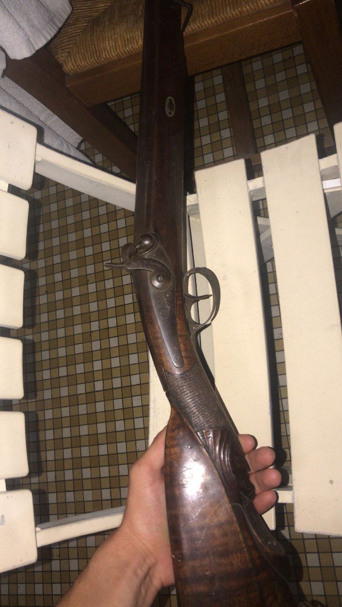 Original Fusil sculpté  XIX eme Siecle -photo-5