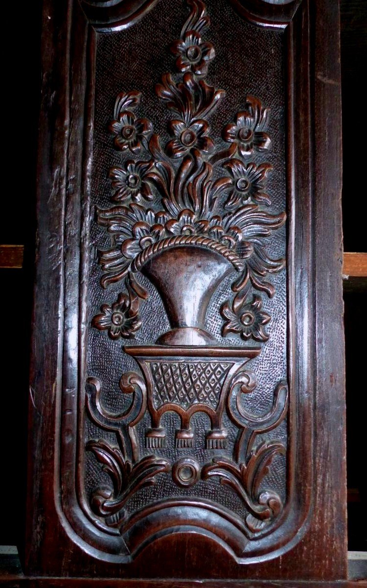 Sideboard Cabinet Wedding Carved Rare Cross Of  Saint Louis Empire Vase And Bouquet Of Flowers Four Doors Dated 1810 Empire Napoleon 1st  Napoléon Militaria  Conquest -photo-2