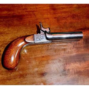 Original Pistolet coup de poing a piston Louis Philippe Charles X  debut xix eme