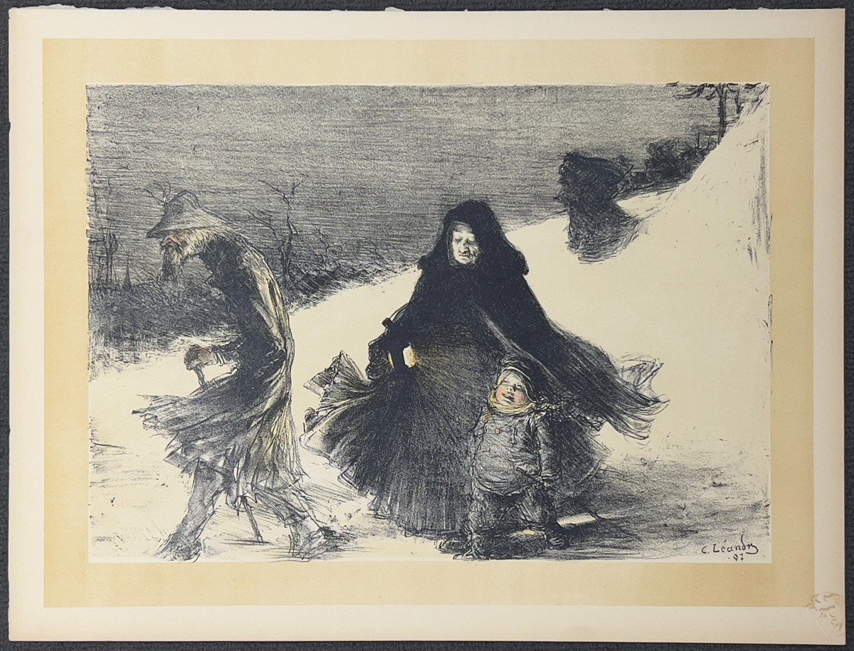 Charles Leandre - Noël - Lithograph