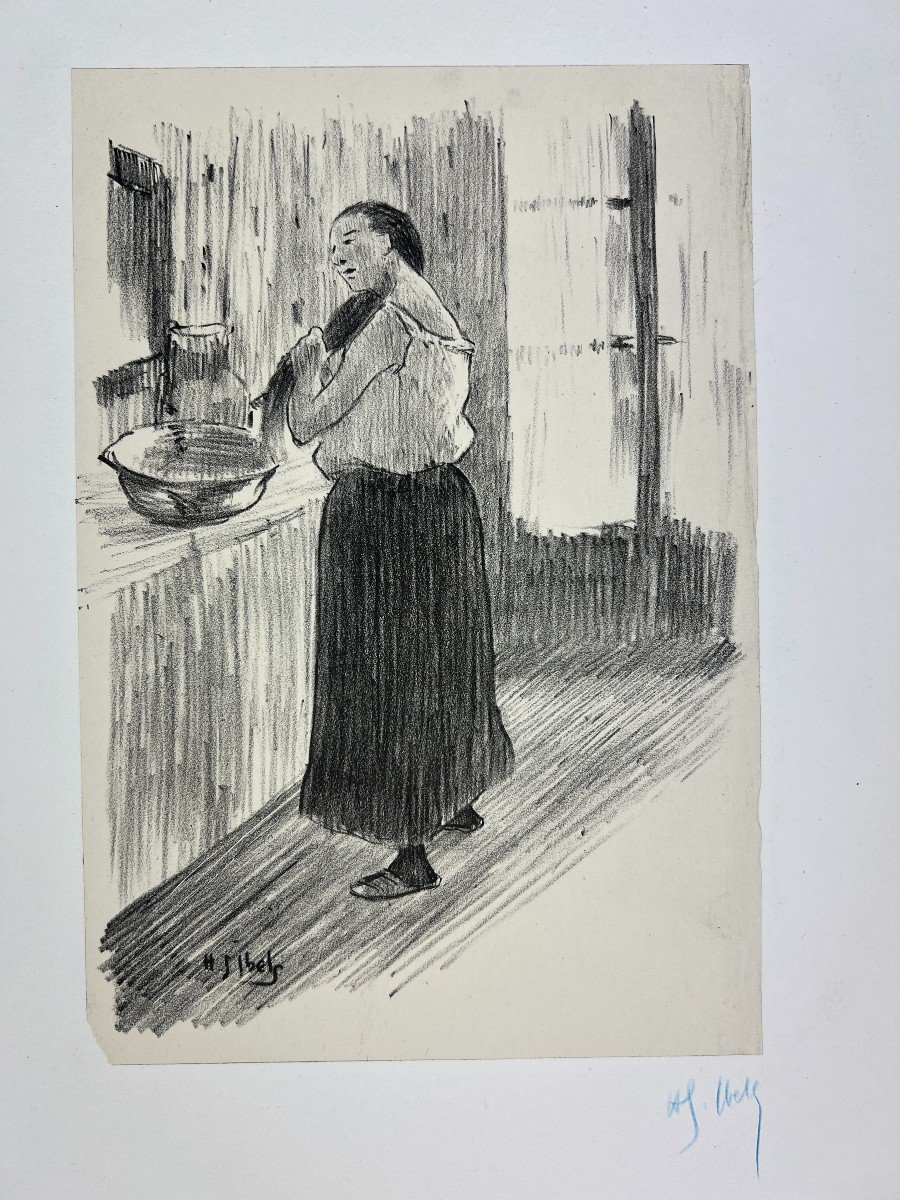 Henri Gabriel Ibels, Femme à La Toilette-photo-4