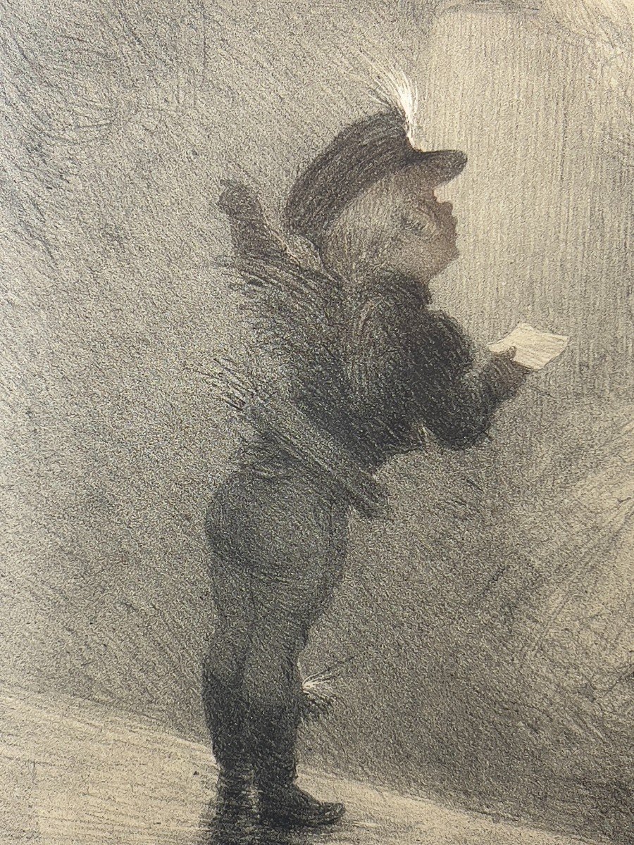 Charles Léandre - Le Petite Messager - Lithographie-photo-2