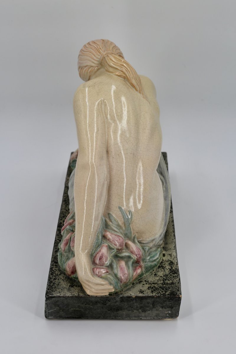 Art Deco Ceramic Sculpture After A Model By Maurice Guiraud-riviere-photo-4