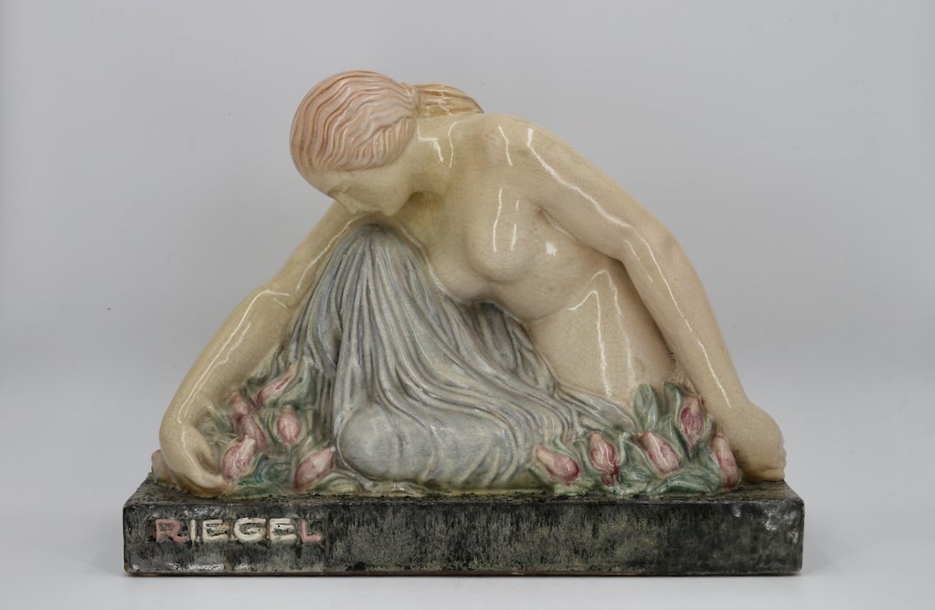 Art Deco Ceramic Sculpture After A Model By Maurice Guiraud-riviere