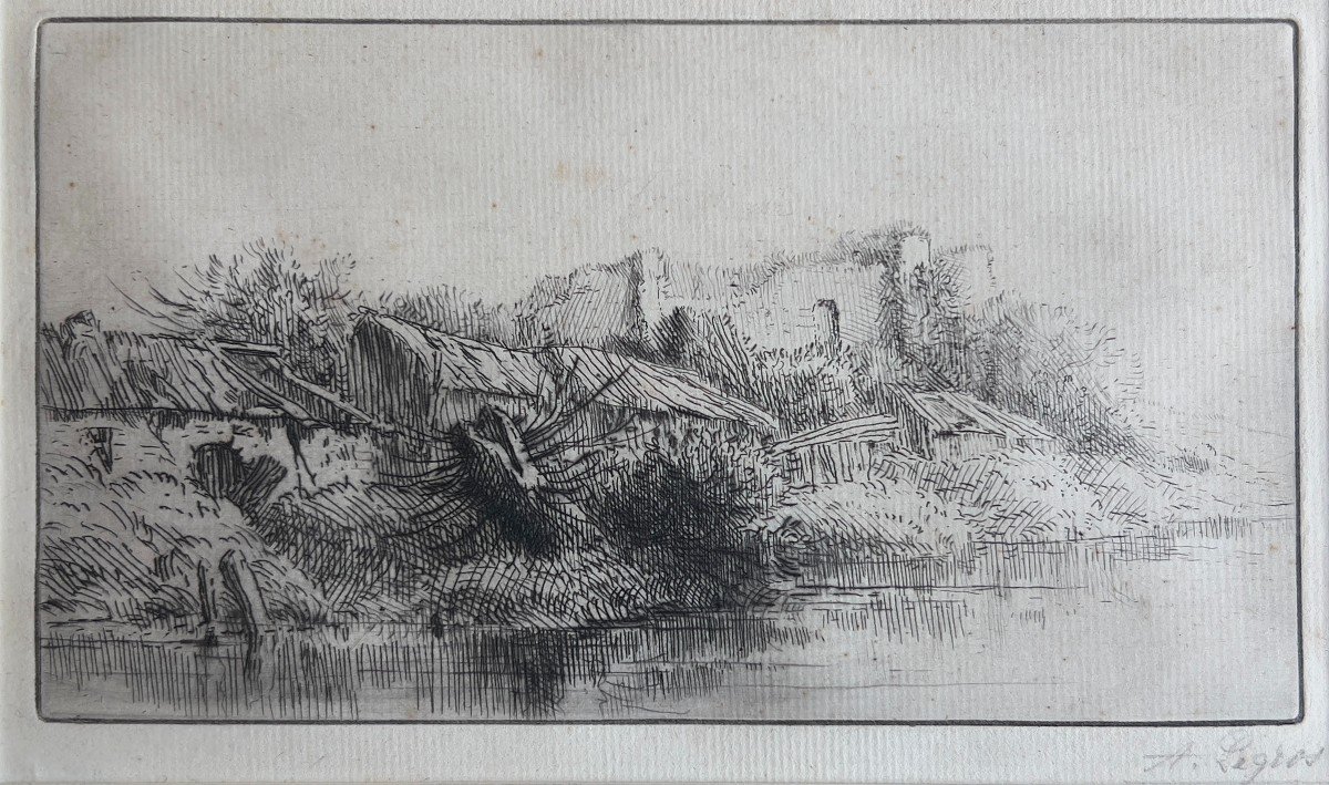 Alphonse Legros - The Abandoned Village - Etching And Drypoint