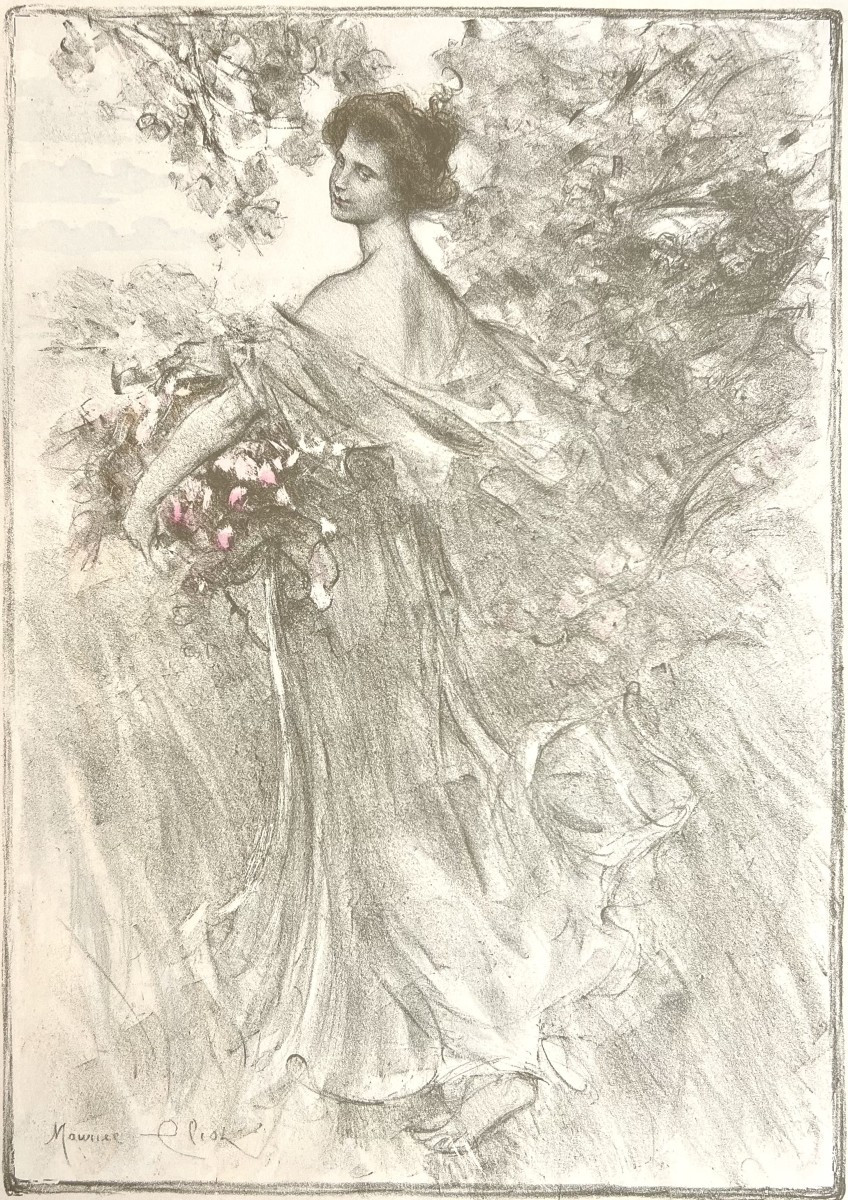 Maurice Eliot - Printemps - Lithographie