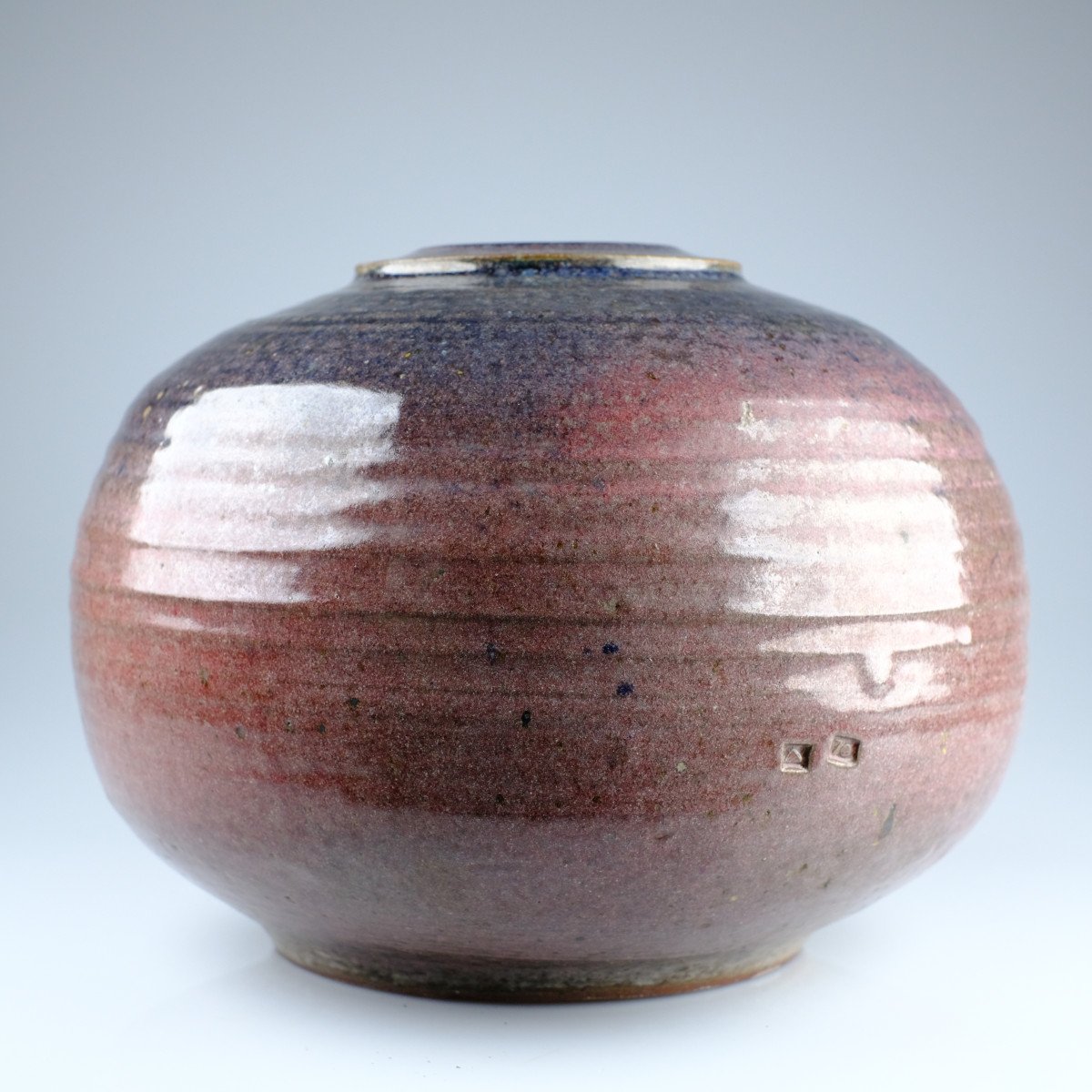 Mirko Orlandini (elio) (ancona/italy 1928 - Brussels 1995). Large Pink Ball Vase (stoneware).-photo-1