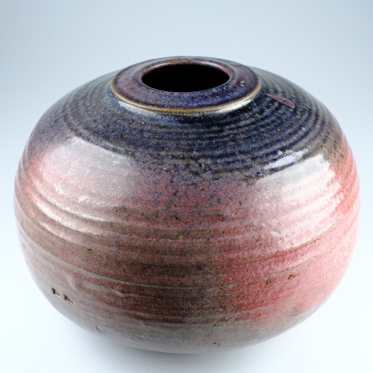 Mirko Orlandini (elio) (ancona/italy 1928 - Brussels 1995). Large Pink Ball Vase (stoneware).