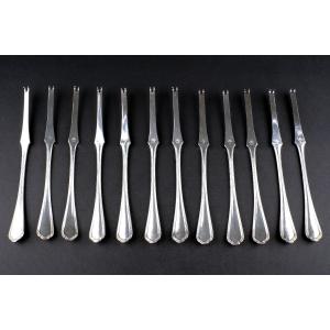 Christofle Spatours Lobster Forks Or Scoops 12x