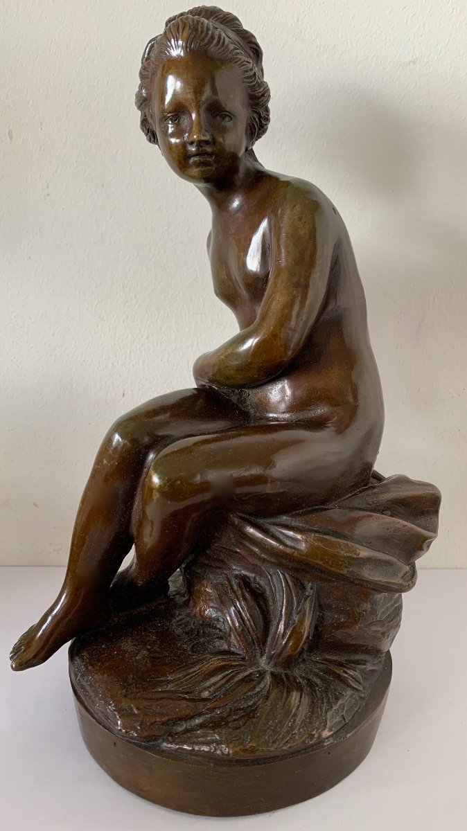 Bronze Sculpture Representing A Young Girl-photo-4