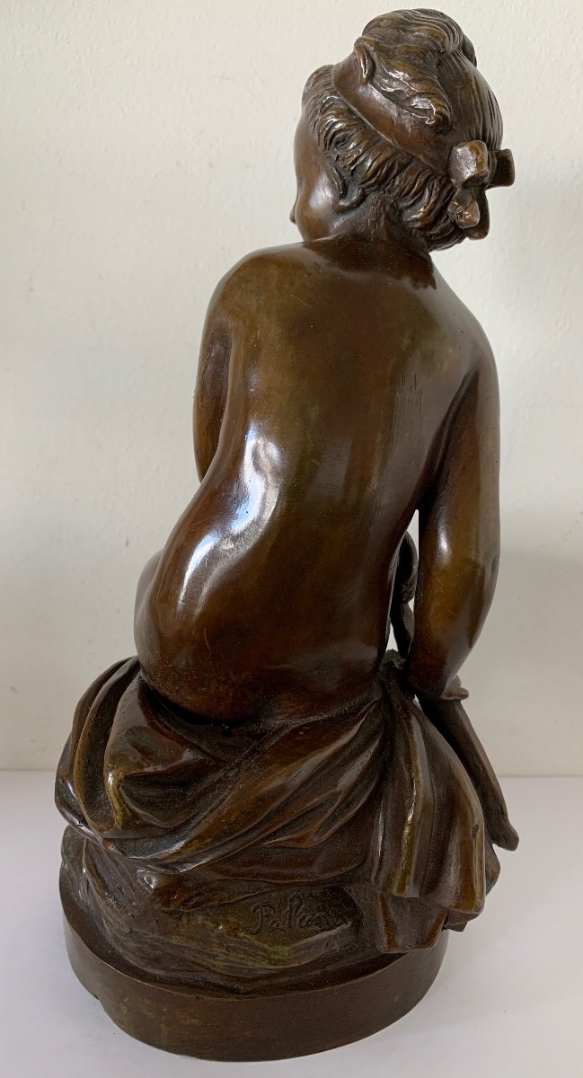 Bronze Sculpture Representing A Young Girl-photo-2