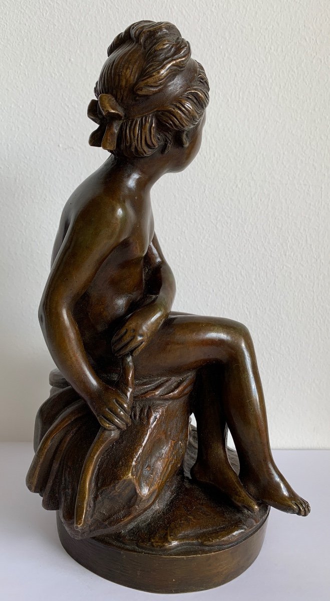 Sculpture En Bronze Représentant Une Jeune Fille -photo-8