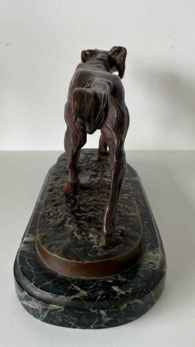 Bronze Sculpture Representing A Hunting Dog-photo-3