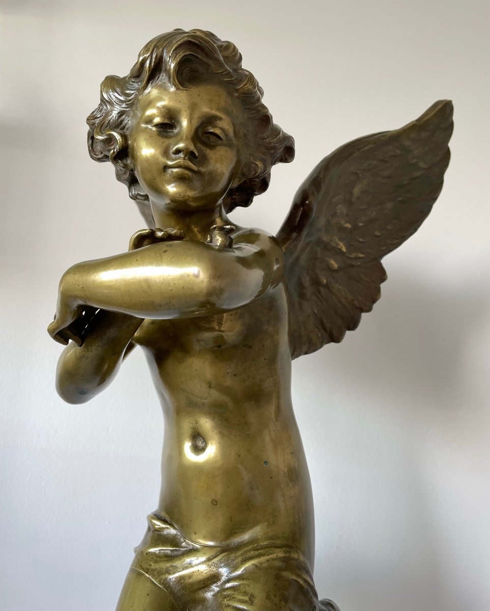 Bronze Sculpture The Angel And The Bee-photo-7