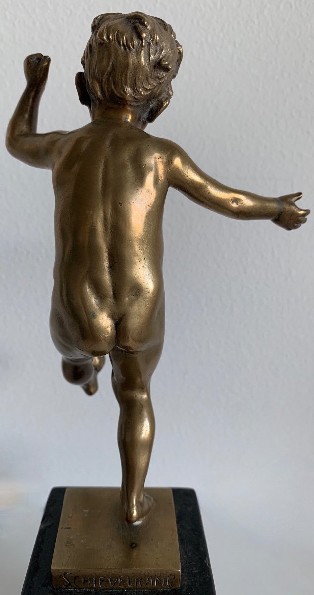 L Enfant Et La Grenouille , Sujet En Bronze-photo-8