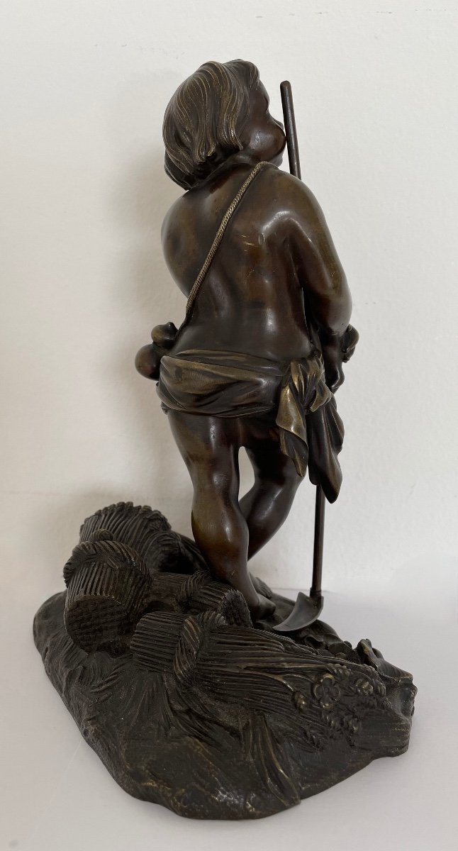 Bronze Subject Representing A Reaper Love-photo-3