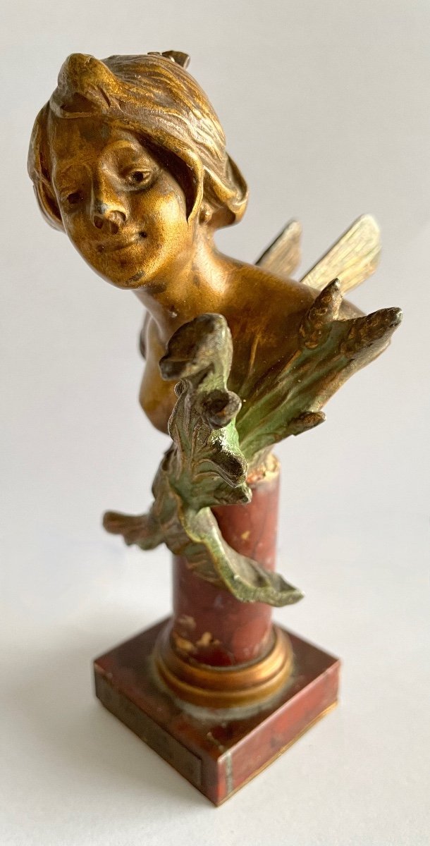 Butterfly, Small Sculpture Signed Fabreuil-photo-2