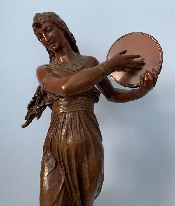 The Tambourine Dancer, Bronze Signed Bourgeois-photo-3