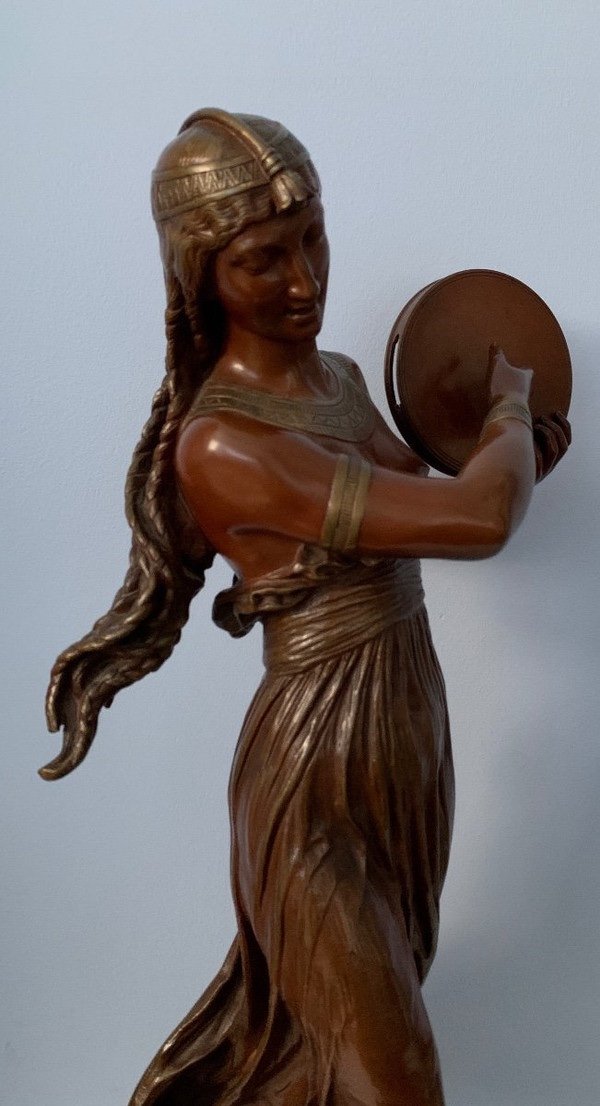 The Tambourine Dancer, Bronze Signed Bourgeois-photo-1