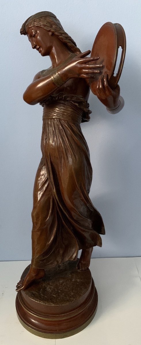 The Tambourine Dancer, Bronze Signed Bourgeois-photo-3