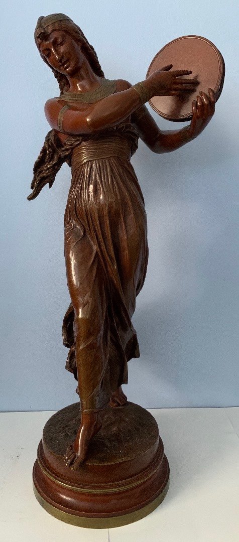 The Tambourine Dancer, Bronze Signed Bourgeois