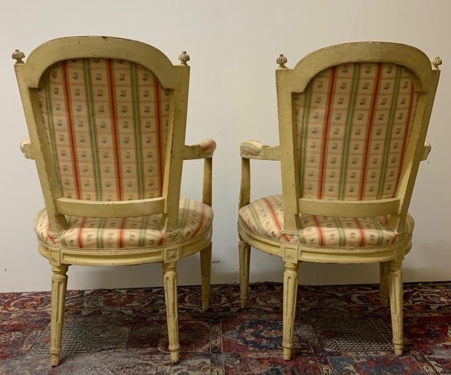 Pair Of Louis XVI Style Cabriolet Armchairs-photo-1