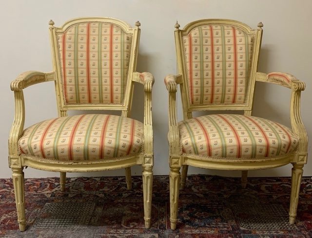 Pair Of Louis XVI Style Cabriolet Armchairs