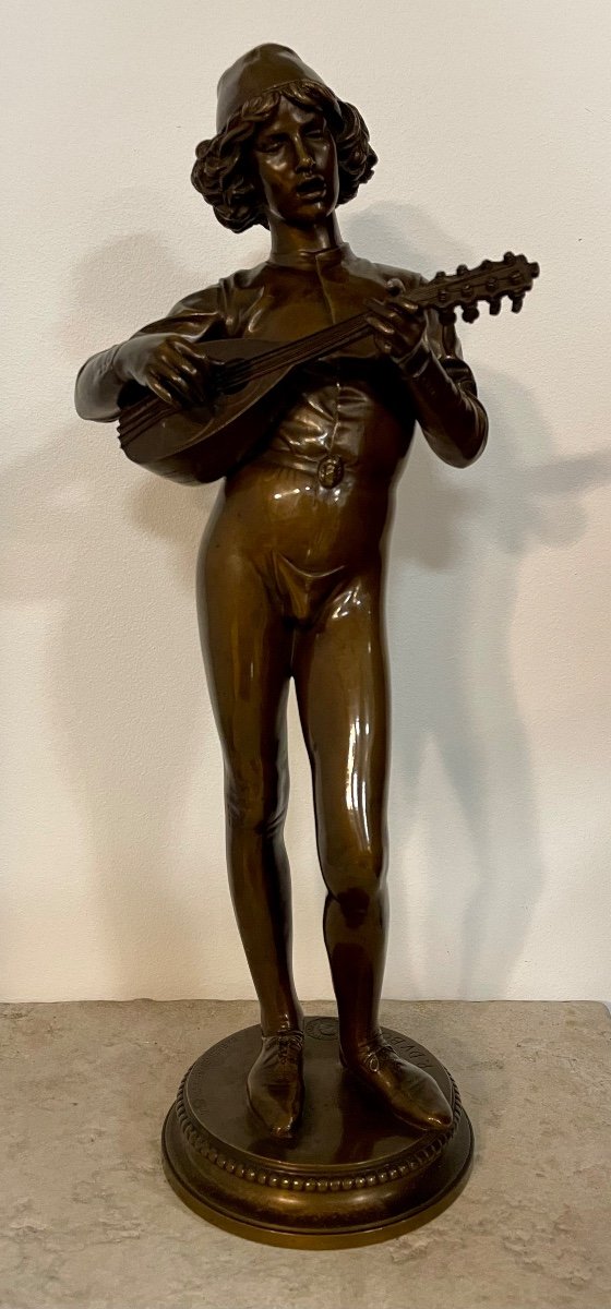 Le Joueur Florentin Sculpture En Bronze