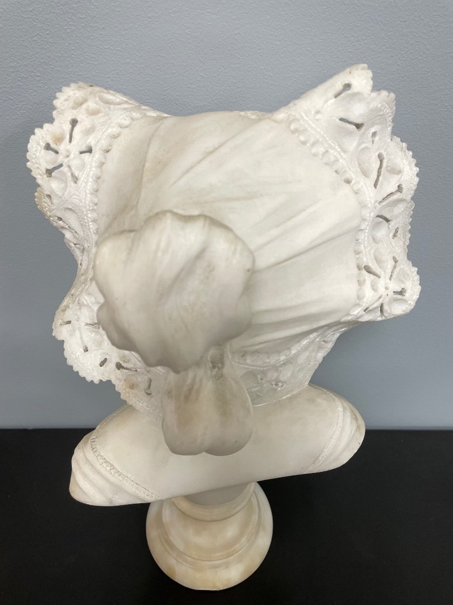 Bust Of Woman In Alabaster-photo-6