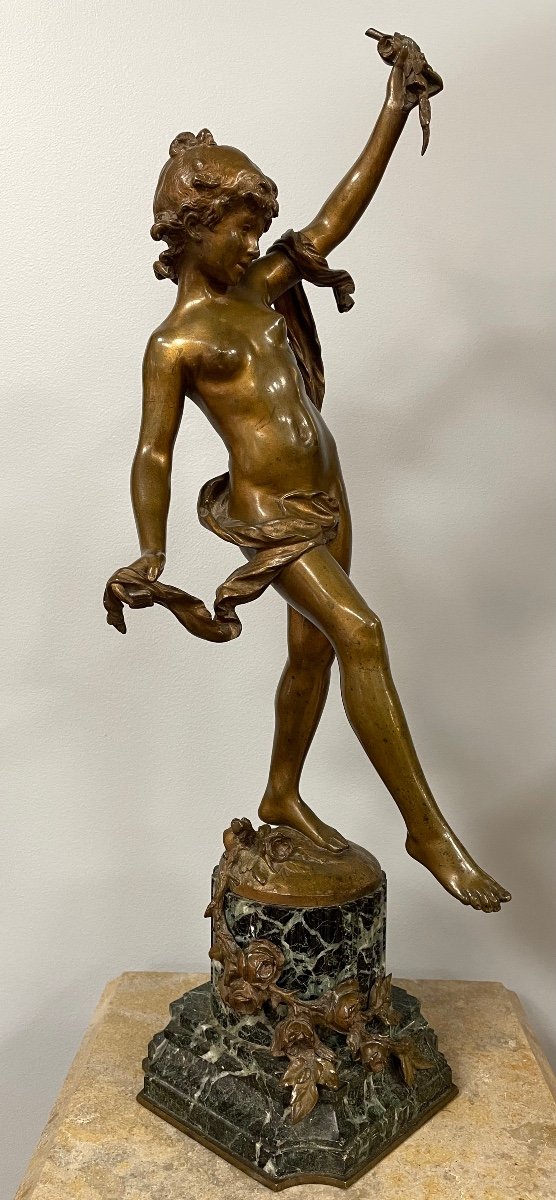Bronze Sculpture Representing A Nude Signed Auguste Moreau-photo-2